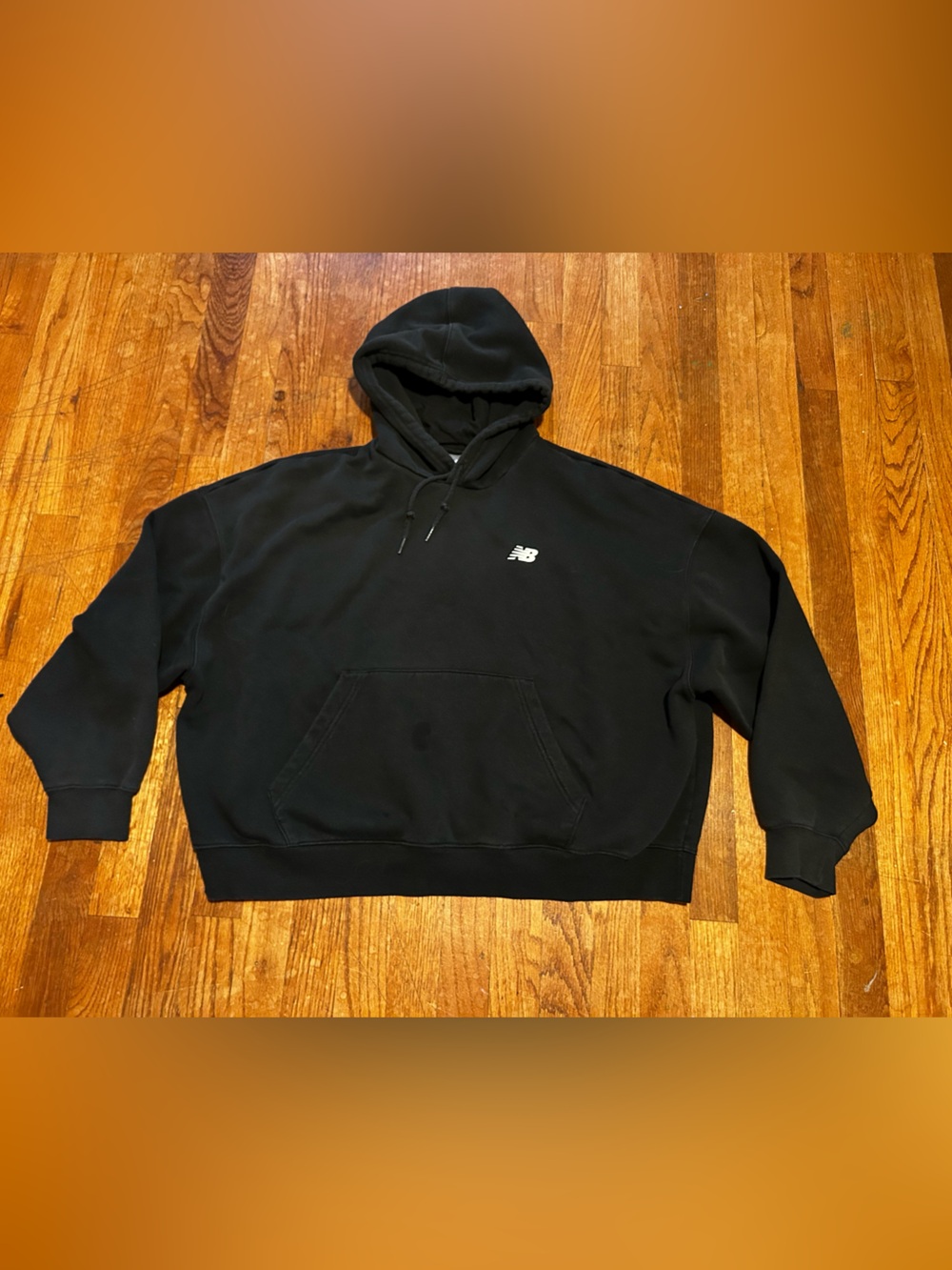 New Balance Black Hoodie Sweatshirt with NB Logo